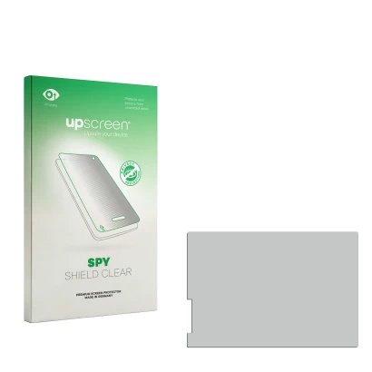 Face avant d’un emballage produit avec le logo de la marque upscreen. À côté se trouve la protection d’écran correspondante.