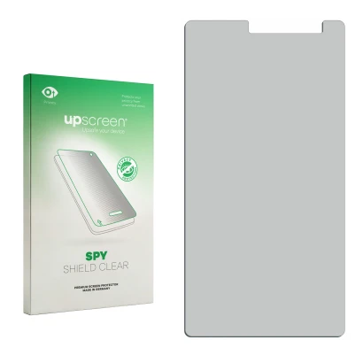 Face avant d’un emballage produit avec le logo de la marque upscreen. À côté se trouve la protection d’écran correspondante.