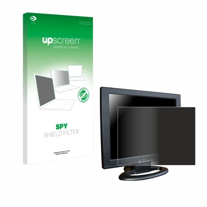 Face avant d’un emballage produit avec le logo de la marque upscreen. À côté, l’appareil SDC Touchscreen TFT (15") est représe