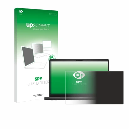 Face avant d’un emballage produit avec le logo de la marque upscreen. À côté, l’appareil Dell Latitude 5500 est représenté ave