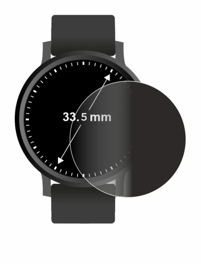Image de l'appareil Montres (Circulaire, ø: 33.5 mm) avec une grande variété de protections d'écran.