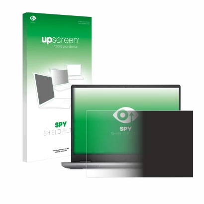 Face avant d’un emballage produit avec le logo de la marque upscreen. À côté, l’appareil Dell Precision 7680 Non-Touch est rep