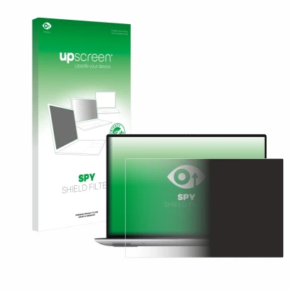 Face avant d’un emballage produit avec le logo de la marque upscreen. À côté, l’appareil Dell Precision 5480 Non-Touch est rep