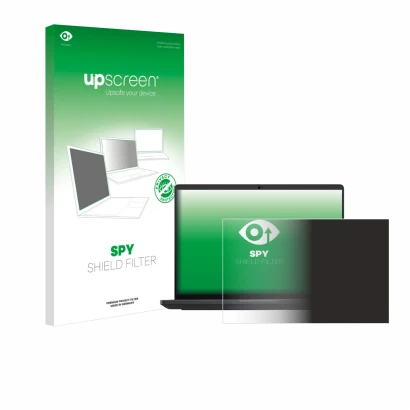 Face avant d’un emballage produit avec le logo de la marque upscreen. À côté, l’appareil Dell Pro Max 16 est représenté avec l