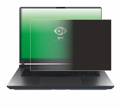 Image de l'appareil ASUS ROG Strix G16 2025 avec une grande variété de protections d'écran.