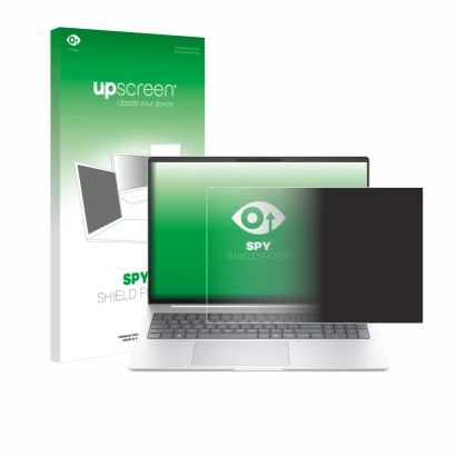 Face avant d’un emballage produit avec le logo de la marque upscreen. À côté, l’appareil HP EliteBook 8 G1i 16" est représenté