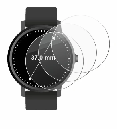 Image de l'appareil Montres (Circulaire, ø: 37 mm) avec une grande variété de protections d'écran.