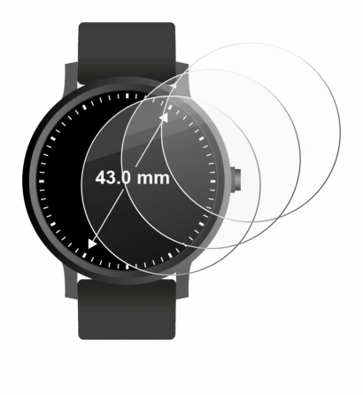 Image de l'appareil Montres (Circulaire, ø: 43 mm) avec une grande variété de protections d'écran.