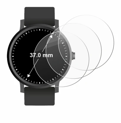 Image de l'appareil Circulaire Displays (ø: 37 mm) avec une grande variété de protections d'écran.