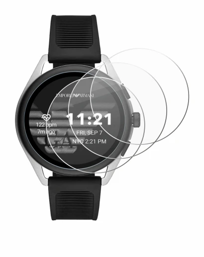 Image de l'appareil Emporio Armani Connected Smartwatch 3 avec une grande variété de protections d'écran.