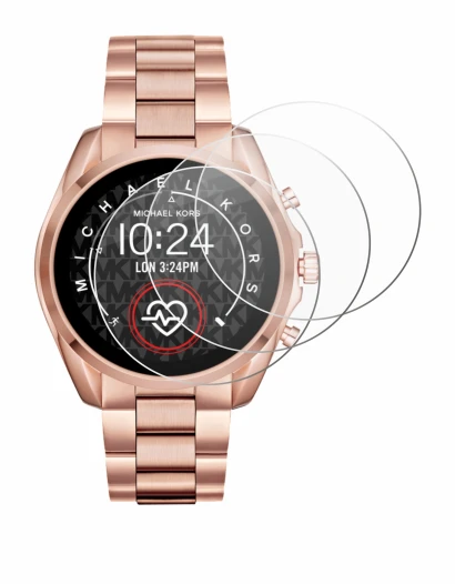 Image de l'appareil Michael Kors Access Bradshaw 2 avec une grande variété de protections d'écran.