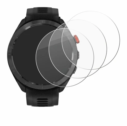 Image de l'appareil Garmin Approach S70 (47 mm) avec une grande variété de protections d'écran.