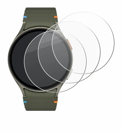 Image de l'appareil Samsung Galaxy Watch 7 (44 mm) avec une grande variété de protections d'écran.