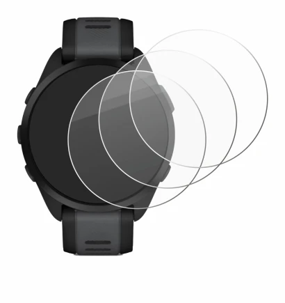 Image de l'appareil Garmin Forerunner 165 Music avec une grande variété de protections d'écran.
