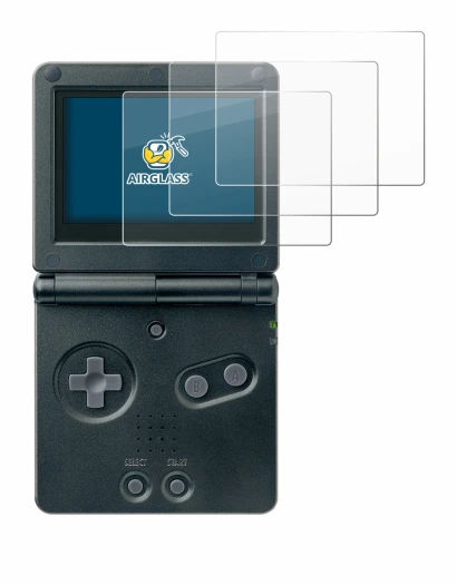 Image de l'appareil Nintendo Gameboy Advance GBA SP avec une grande variété de protections d'écran.