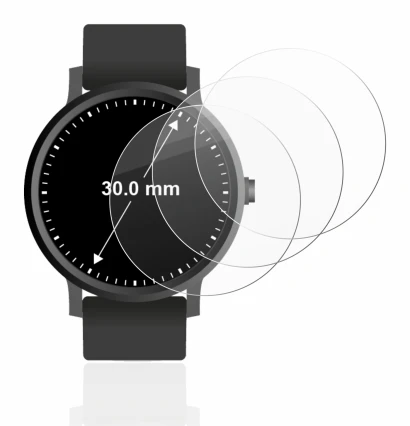 Image de l'appareil Montres (Circulaire, ø: 30 mm) avec une grande variété de protections d'écran.
