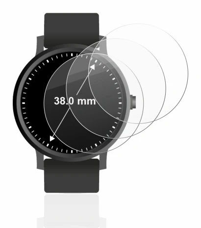Image de l'appareil Montres (Circulaire, ø: 38 mm) avec une grande variété de protections d'écran.