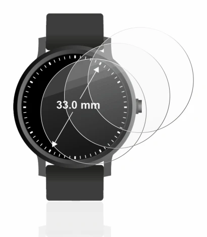 Image de l'appareil Montres (Circulaire, ø: 33 mm) avec une grande variété de protections d'écran.