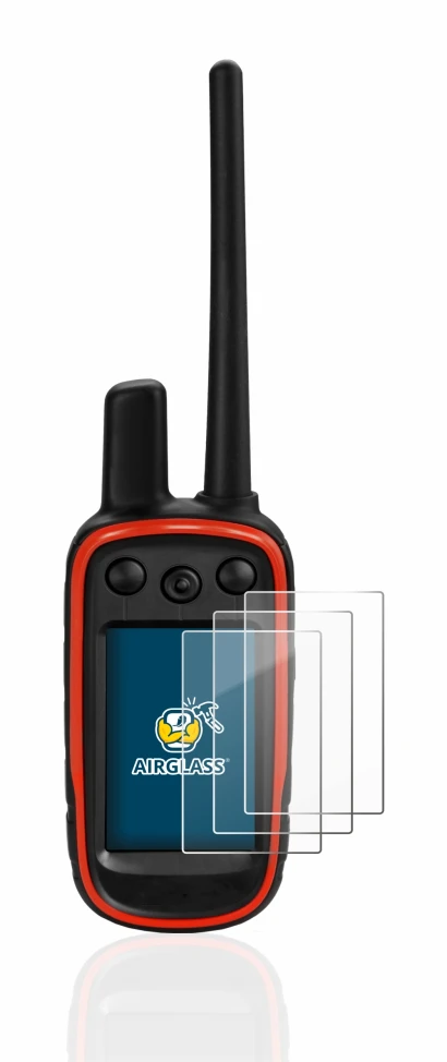 Image de l'appareil Garmin Alpha 100 avec une grande variété de protections d'écran.