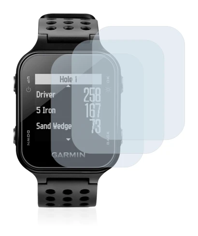 Image de l'appareil Garmin Approach S20 avec une grande variété de protections d'écran.