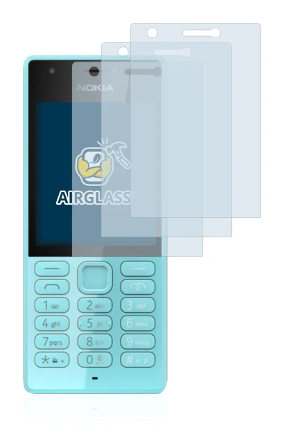 Image de l'appareil Nokia 216 avec une grande variété de protections d'écran.