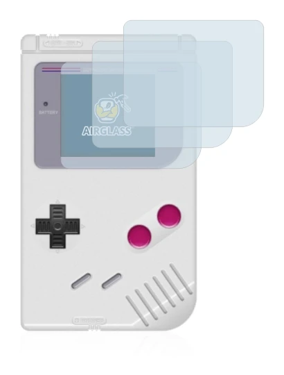 Image de l'appareil Nintendo Gameboy (1989) avec une grande variété de protections d'écran.