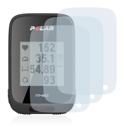 Image de l'appareil Polar M460 avec une grande variété de protections d'écran.