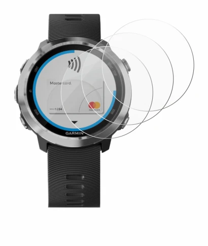 Image de l'appareil Garmin Forerunner 645 avec une grande variété de protections d'écran.