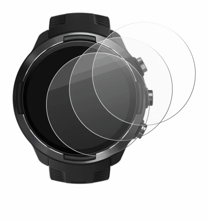 Image de l'appareil Suunto 9 avec une grande variété de protections d'écran.