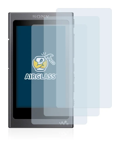 Image de l'appareil Sony Walkman A40 avec une grande variété de protections d'écran.