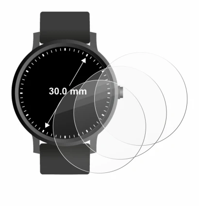 Image de l'appareil Circulaire Displays (ø: 30 mm) avec une grande variété de protections d'écran.