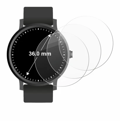 Image de l'appareil Circulaire Displays (ø: 36 mm) avec une grande variété de protections d'écran.