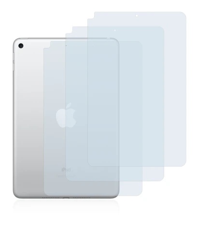 Image de l'appareil Apple iPad Mini 5 2019 (Arrière, 5ème Gen.) avec une grande variété de protections d'écran.