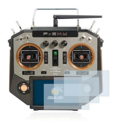 Image de l'appareil FrSky Horus X10 avec une grande variété de protections d'écran.