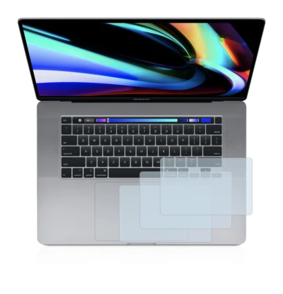 Image de l'appareil Apple MacBook Pro 16" 2019 (Touch Trackpad) avec une grande variété de protections d'écran.