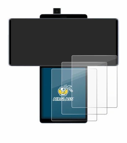 Image de l'appareil LG Wing (Affichage arrière) avec une grande variété de protections d'écran.