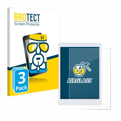 Face avant d’un emballage produit avec le logo de la marque BROTECT. À côté, l’appareil reMarkable 2 est représenté avec la pr
