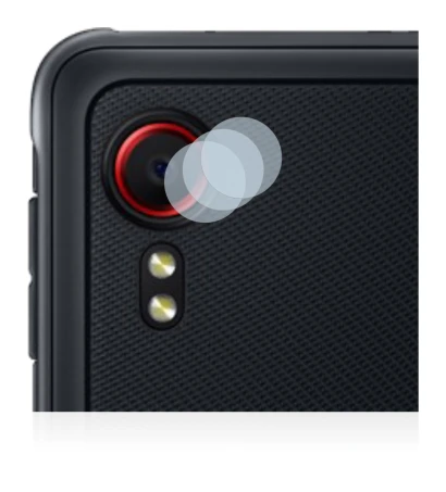 Image de l'appareil Samsung Galaxy XCover 5 (Caméra UNIQUEMENT) avec une grande variété de protections d'écran.