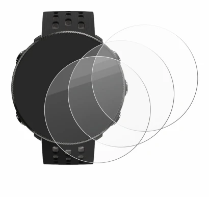 Image de l'appareil Polar Vantage M2 avec une grande variété de protections d'écran.