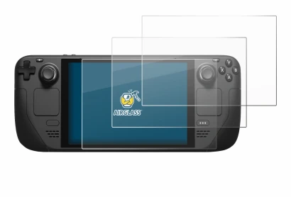 Image de l'appareil Valve Steam Deck avec une grande variété de protections d'écran.