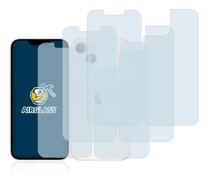 Image de l'appareil Apple iPhone 13 (Avant+Arrière) avec une grande variété de protections d'écran.