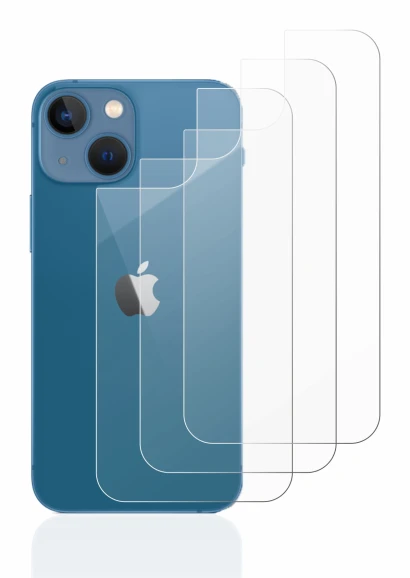 Image de l'appareil Apple iPhone 13 mini (Arrière) avec une grande variété de protections d'écran.