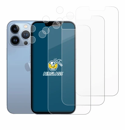 Image de l'appareil Apple iPhone 13 Pro (Avant+Caméra) avec une grande variété de protections d'écran.