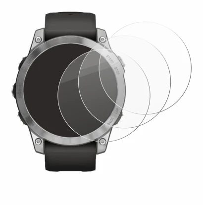 Image de l'appareil Garmin Fenix 7 (47 mm) avec une grande variété de protections d'écran.
