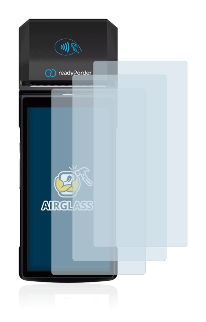 Image de l'appareil Ready2order ReadyGo avec une grande variété de protections d'écran.