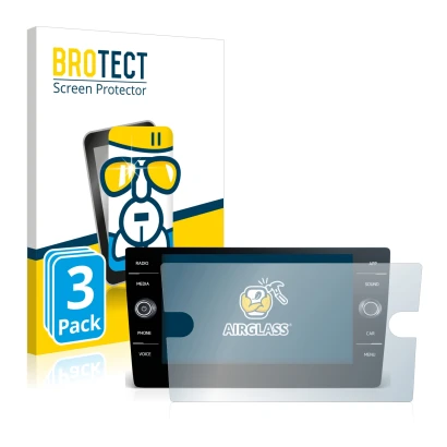 Face avant d’un emballage produit avec le logo de la marque BROTECT. À côté, l’appareil Volkswagen T-Roc R Line 2022 Discover