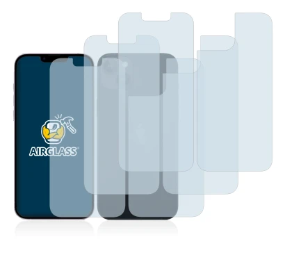 Image de l'appareil Apple iPhone 14 (Avant+Arrière) avec une grande variété de protections d'écran.