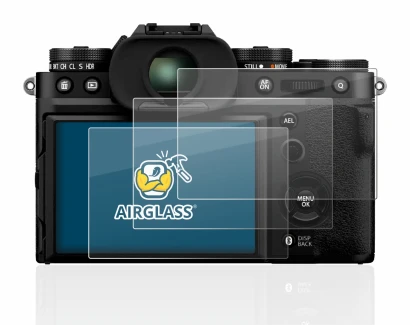 Image de l'appareil Fujifilm X-T5 avec une grande variété de protections d'écran.
