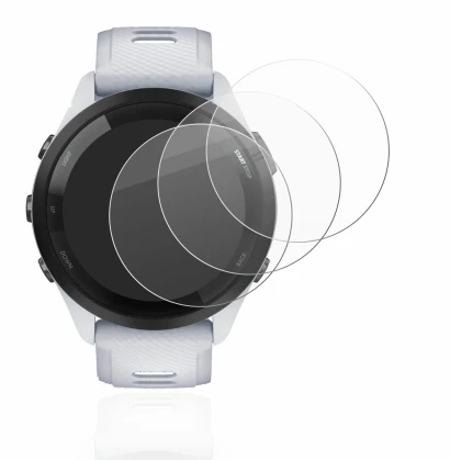 Image de l'appareil Garmin Forerunner 265 (46 mm) avec une grande variété de protections d'écran.