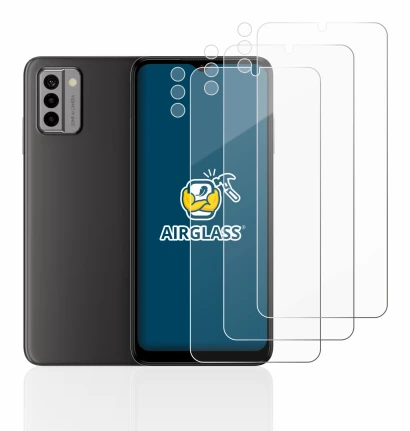 Image de l'appareil Nokia G22 (Avant+Caméra) avec une grande variété de protections d'écran.